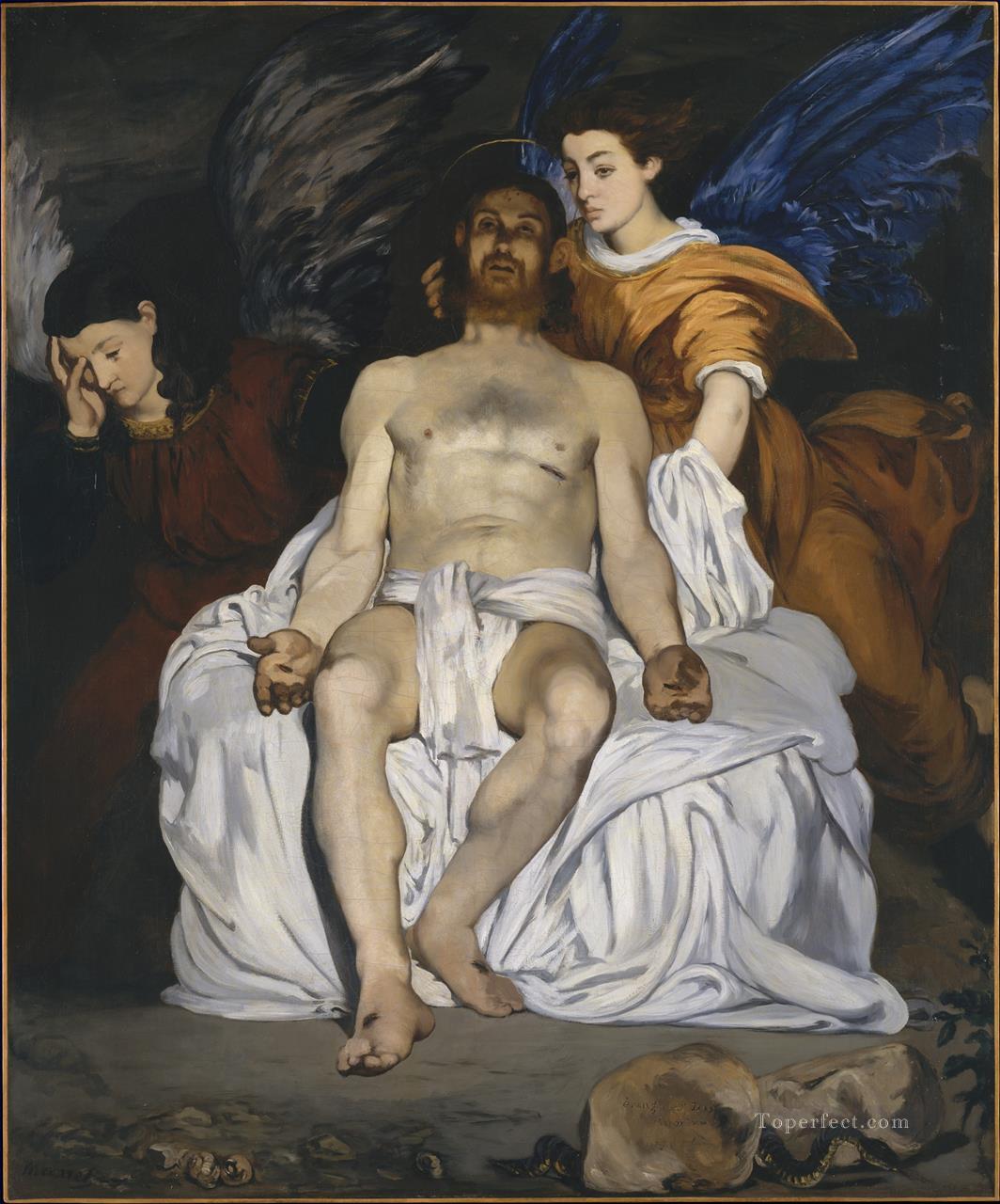 死んだキリストと天使たち エドゥアール・マネ油絵